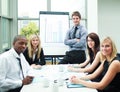 Handsome businessman in a meeting Royalty Free Stock Photo