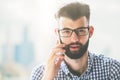 Handsome businessman on phone Royalty Free Stock Photo