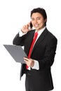 Handsome businessman with phone Royalty Free Stock Photo