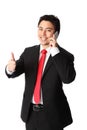 Handsome businessman with phone Royalty Free Stock Photo