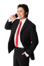 Handsome businessman with phone Royalty Free Stock Photo