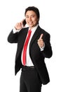 Handsome businessman with phone Royalty Free Stock Photo