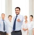 Handsome businessman pointing finger at you Royalty Free Stock Photo