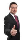 Handsome businessman showing his thumb up Royalty Free Stock Photo