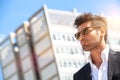 Handsome businessman with sunglasses Royalty Free Stock Photo