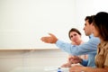 Handsome businessman talking during a meeting Royalty Free Stock Photo