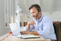 Handsome businessman working at office Royalty Free Stock Photo