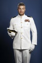 Handsome captain sea ship Royalty Free Stock Photo