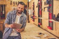 Handsome carpenter working Royalty Free Stock Photo