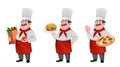 Handsome chef cartoon character. Cheerful cook