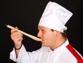 Handsome chef posing Royalty Free Stock Photo