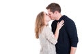 Handsome couple kissing and being affective Royalty Free Stock Photo