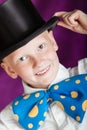 Handsome dapper little boy in a top hat Royalty Free Stock Photo