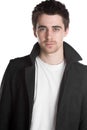 Handsome Dark Haired Male in Jacket Royalty Free Stock Photo