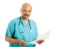 Handsome Doctor with Chart Royalty Free Stock Photo