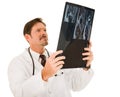 Handsome Doctor with MRI Royalty Free Stock Photo