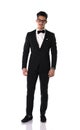 Handsome elegant young man with suit and bow-tie Royalty Free Stock Photo