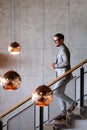 Handsome executive business man, ceo, coworker at the workspace office Royalty Free Stock Photo