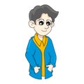 Handsome face boy illustration avatar profile photo image