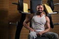 Handsome Good Looking And Attractive Young Man With Muscular Body Relaxing In Gym Royalty Free Stock Photo