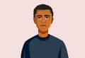 Handsome Guy of African Ethnicity Smiling Casually Vector Character