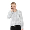 A handsome happy man using mobile phone Royalty Free Stock Photo