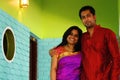 Handsome Indian Couple Inside Home