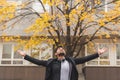 Handsome Indian man posing in an urban context Royalty Free Stock Photo