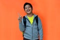 handsome indonesian student with happy expression. Royalty Free Stock Photo