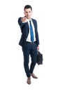 Handsome lawyer pointing finger at the camera Royalty Free Stock Photo