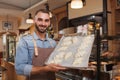 Handsome male baker at his store Royalty Free Stock Photo