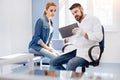 Handsome male doctor holding a tablet Royalty Free Stock Photo