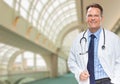 Handsome Male Doctor or Nurse Inside Hospital Building Royalty Free Stock Photo