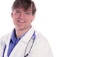 Handsome male doctor smiling Royalty Free Stock Photo