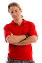 Handsome male with folded arms Royalty Free Stock Photo