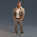 Handsome Male Game Character: Street Style Realism Concept Art
