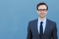 Handsome male with glasses portrait with copy space Royalty Free Stock Photo