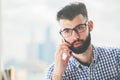 Handsome male on phone Royalty Free Stock Photo