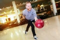 Handsome man bowling Royalty Free Stock Photo