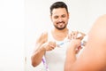 Handsome man brushing his teeth Royalty Free Stock Photo