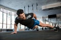 Handsome man doing push ups exercise Royalty Free Stock Photo