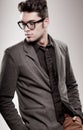 Handsome man dressed casual wearing glasses Royalty Free Stock Photo