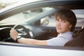 Handsome man driving his car Royalty Free Stock Photo