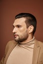 handsome man in elegant attire looking Royalty Free Stock Photo