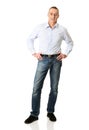 Handsome man with hands on hips Royalty Free Stock Photo