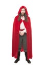 Handsome man in historical pirate costume and cloak isolated