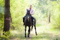 Handsome man on horse Royalty Free Stock Photo