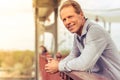 Handsome man during morning run Royalty Free Stock Photo