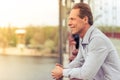 Handsome man during morning run Royalty Free Stock Photo