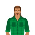 Handsome man with mullet hairstyle Royalty Free Stock Photo